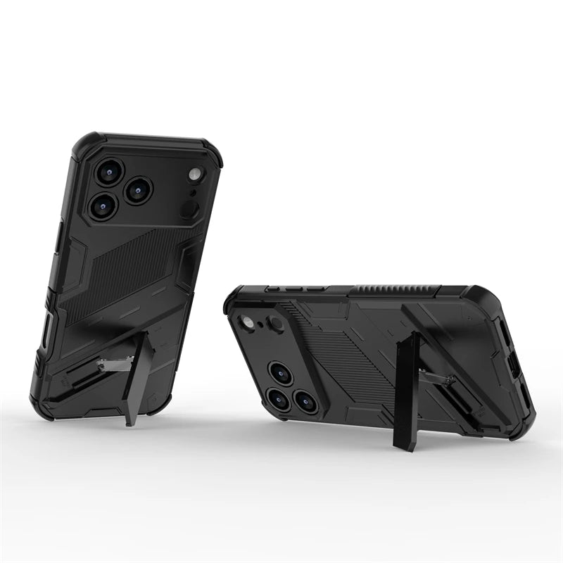 Phone Holder Case For iPhone 17 Pro Max Case Anti-knock Armor PC Back Cover For iPhone 17 Pro Max Case For iPhone 17 Pro 17 Air