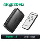 UGREEN HDMI 2.1 2.0 8K Switch 3 in 1 Out with Remote Control
