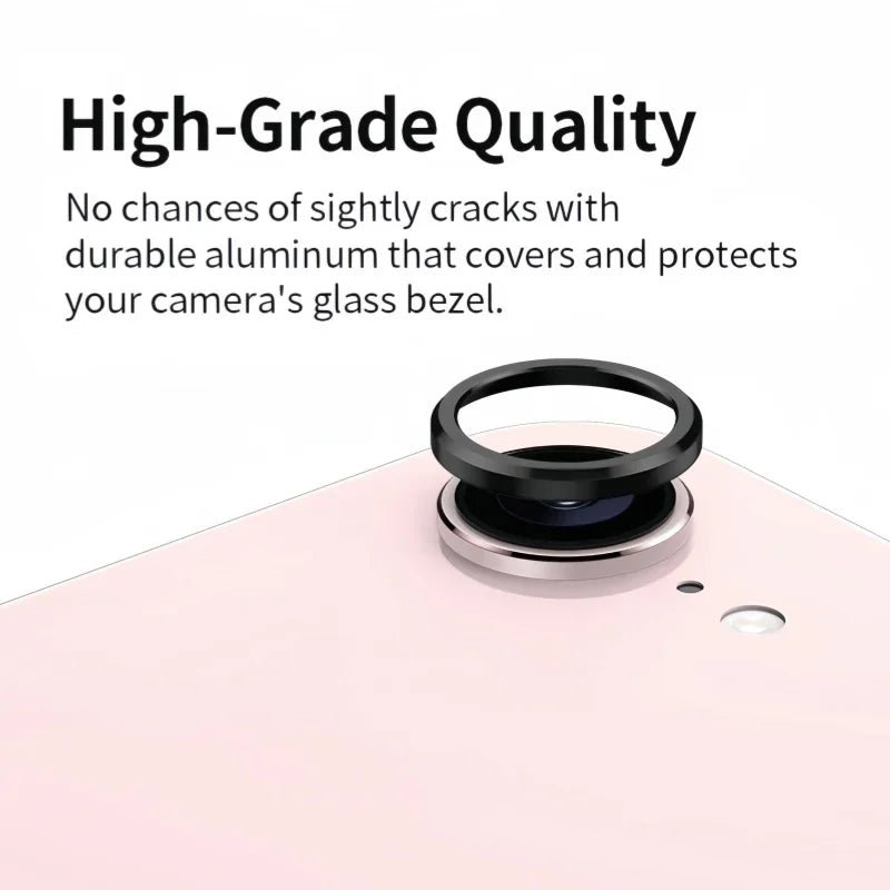 Alloy Camera Protector For iPhone 17Air 16E 2025 Metal Ring Lens Tempered Glass Back Lens Cover Protective Cap