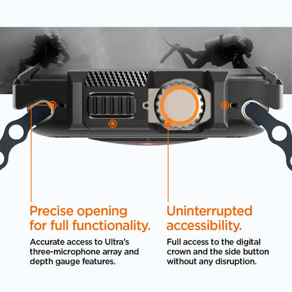 Spigen Rugged Armor Case for Apple Watch Ultra front view Techs Park
