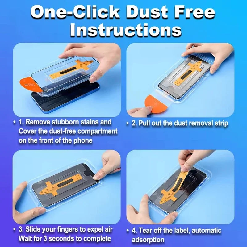 5Pcs Oleophobic Coating Dust Free Easy Installation Screen Protector For iPhone 16 15 14 13 12 11 17 Pro Max XR X XS 7 8 16 Plus