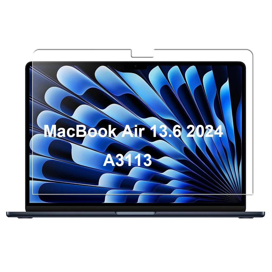 For MacBook Air 13.6 inch M4 A3240 2025 Tempered Glass Screen Protector M3 2024 A3113 Tablet Anti Scratch HD Protective Film