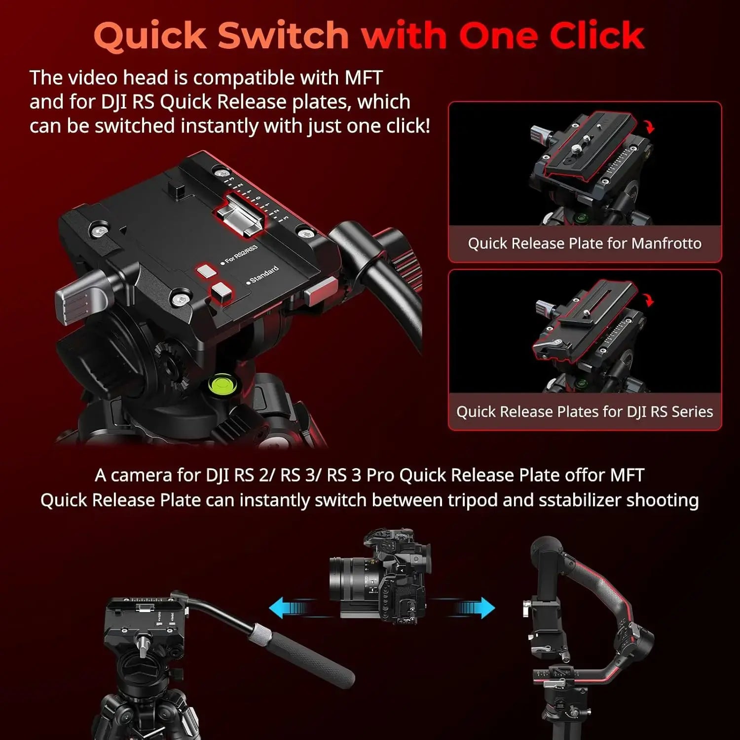 SmallRig x Potato Jet TRIBEX SE Hydraulic Aluminum Camera Professional Video Tripod with Fluid Head for Interview Landscape