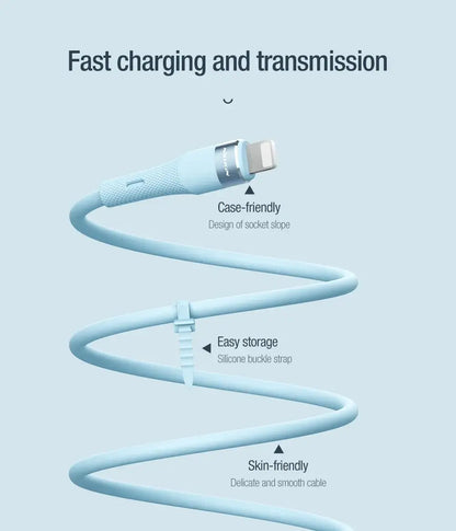 NILLKIN Liquid Silicone Cable Type C To Lightning Cable 2.4A For iPhone 12 14 14 Pro Max Fast Charging For iPhone USB C Cable
