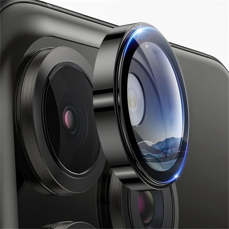 Alloy Camera Protector For iPhone 17Air 16E 2025 Metal Ring Lens Tempered Glass Back Lens Cover Protective Cap