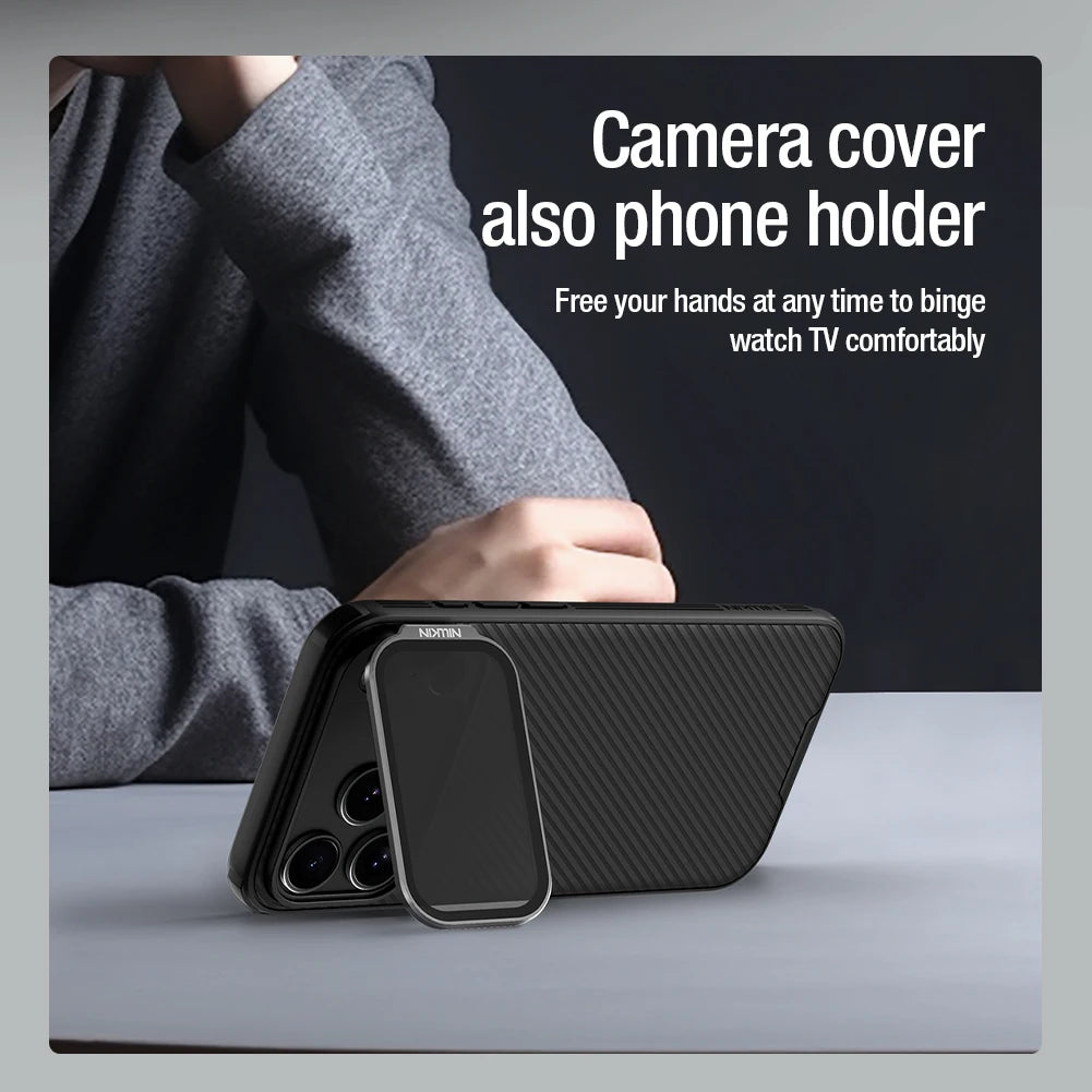 Nillkin For iPhone 17 Pro Max 17Pro Magnetic CamShield Prop Phone Case Camera Foldable Stand Back Cover