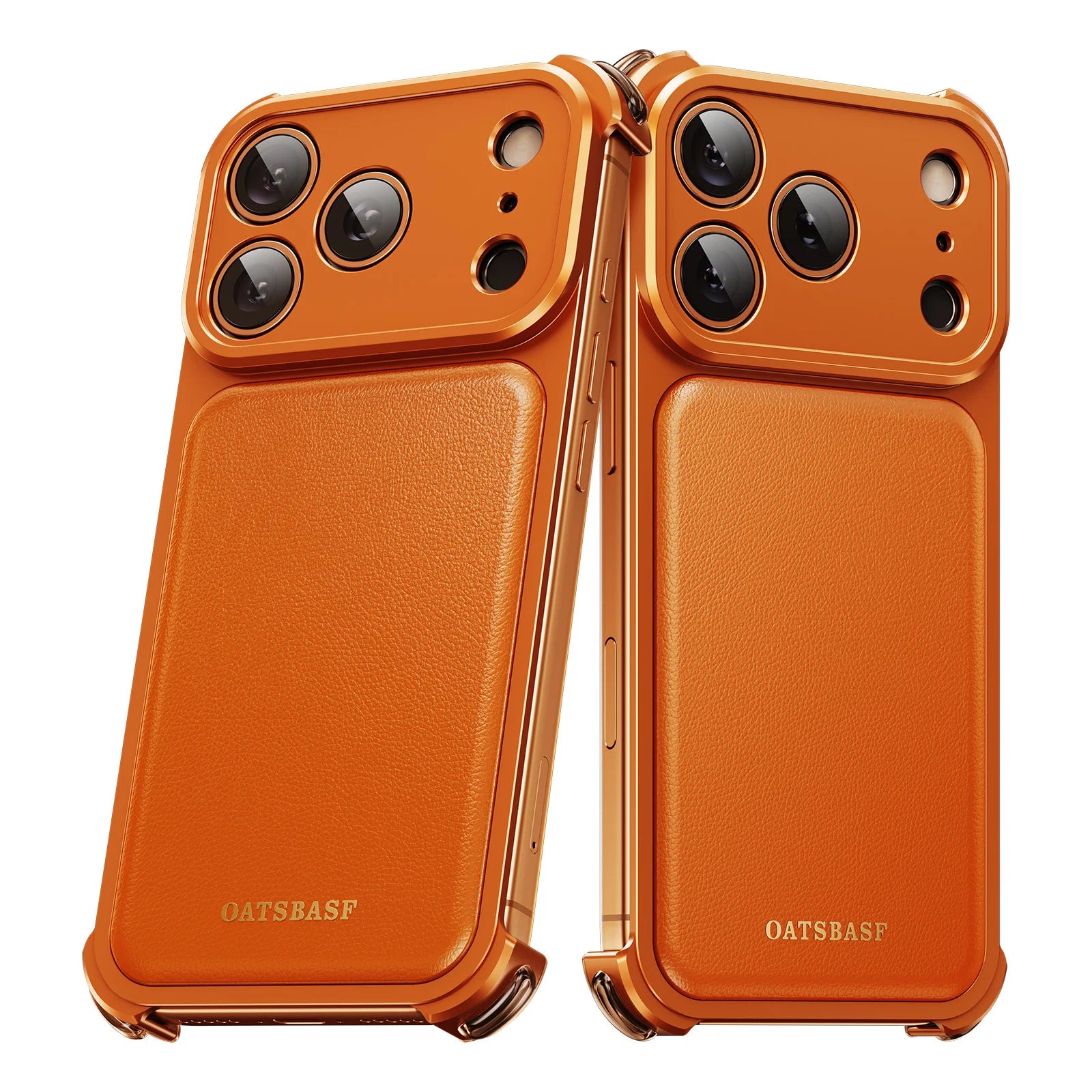 Eary Phone Case for iPhone 17 16 Pro Max for MagSafe Wireless Charging Leather Metal Screen Protective Shockproof Cover Shells