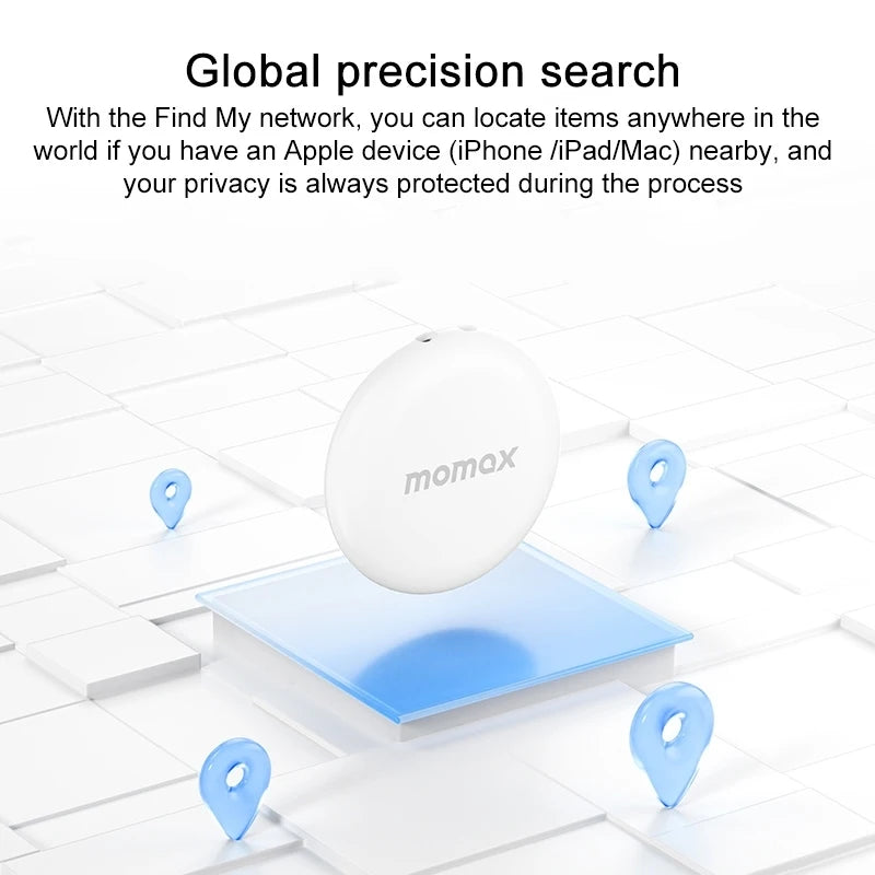 MOMAX BR7 Waterproof Wireless Location Anti-lost Device Apple Find APP Keyfinder Wallet Pet Kids GPS Locator For iPhone iPad Mac