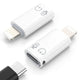 MoKo USB C to Lightning Adapter Lightning Male to USB C Female Adapter Compatible with iPhone 14/13/12/11 Pro Max/iPad/iPod/AirPods Support Charging Data Transfer Headphones & OTG Function White