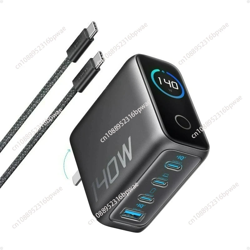 Anker Zolo 140W USB-C Charger, Laptop Charger, 4-Port Multi-Device Fast Charging, Advanced GaN Power Adapter