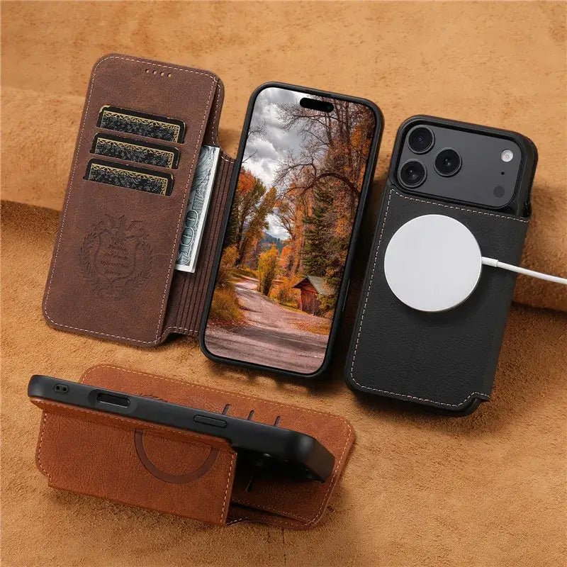 Retro Leather Wallet Flip