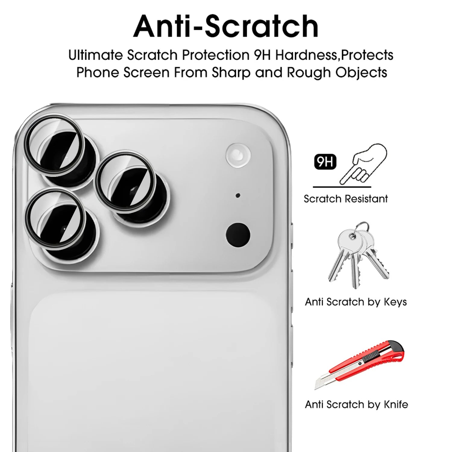1-3set 9H Metal Lens Tempered Glass Film For iPhone 17 17Air 17Pro MAX Back Camera Lens Screen Protectors Metal Ring Caps