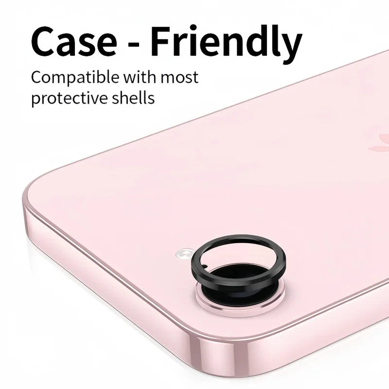 Alloy Camera Protector For iPhone 17Air 16E 2025 Metal Ring Lens Tempered Glass Back Lens Cover Protective Cap