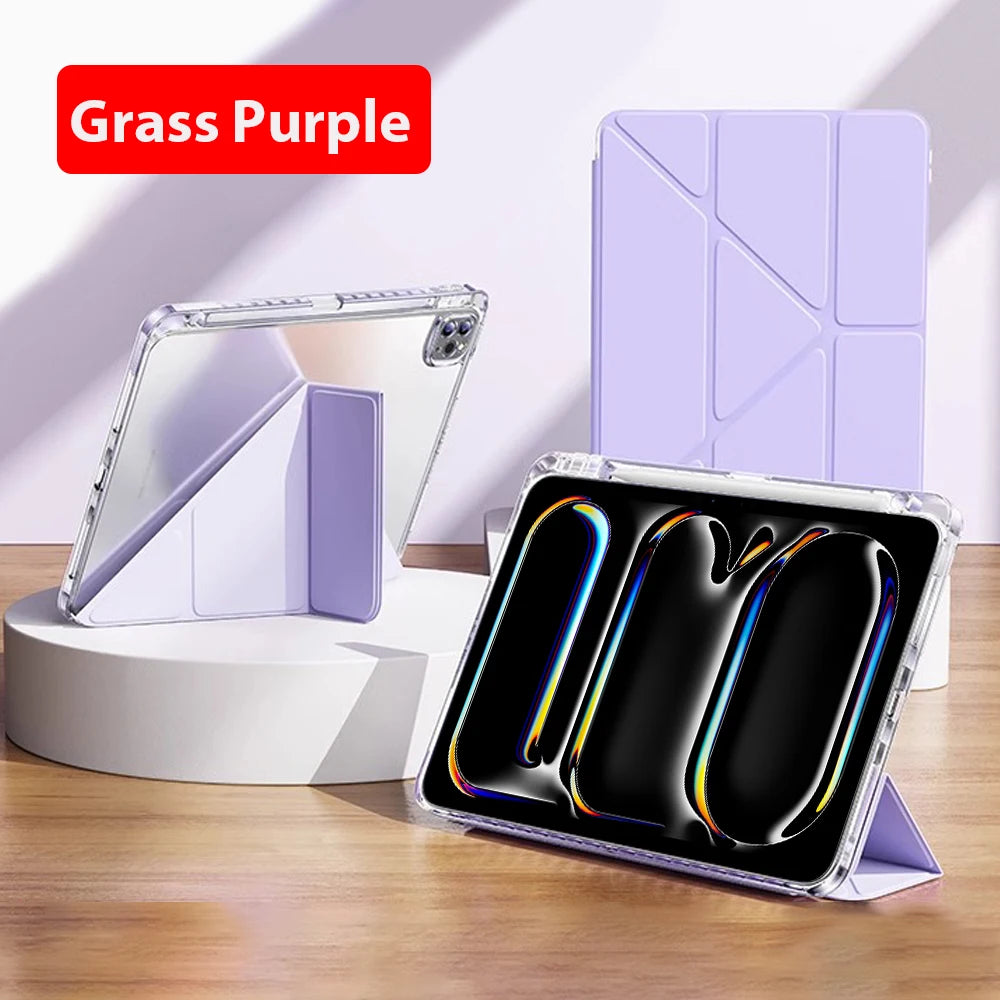 Case For iPad A16 2025 10 9 9th 10th Generation Pro 13 11th M4 12.9 Funda Air 11 5 4 M3 M2 Mini 7 6 A17 2024 8 HD Acrylic Cover