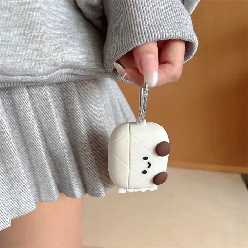 Cute Roll of paper Earphone Case For Apple Airpods Pro 2 3 1 4 Cover Silicone Headphone Charging Box Cases For Airpod 3 4 Funda