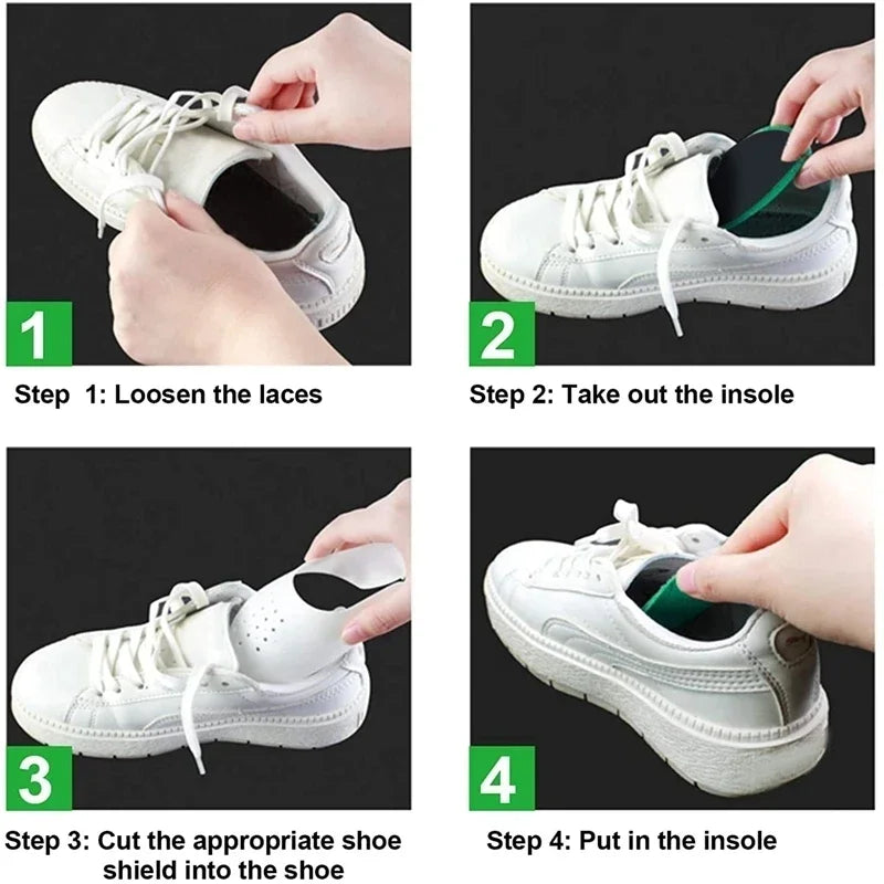 1 Pair Sneaker Shield Sneakers Anti Crease Wrinkled Fold Shoes Support Toe Cap Sport Ball Shoes Head Stretcher Head Shield