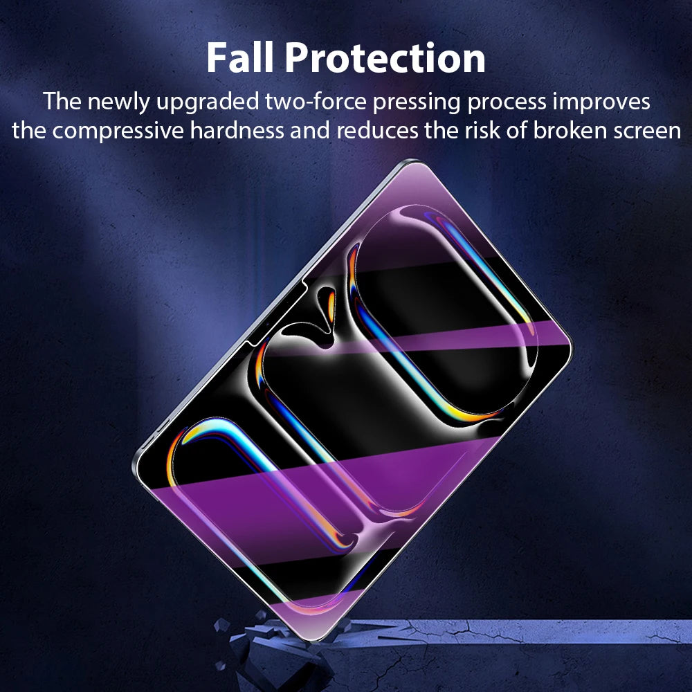 Tempered Glass For Ipad Pro 13 11th M4 12.9 A16 10 9 10th 9th Gen Screen Protector Air 11 5 4 M2 M3 Mini 6 7 A17 Blue Light Film