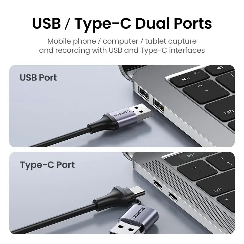 UGREEN Video Capture Card 4K HDMI front view Techs Park