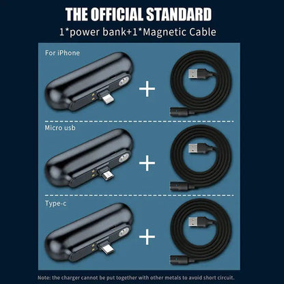 Creative Portable Mini Power Bank with Built-in Cable