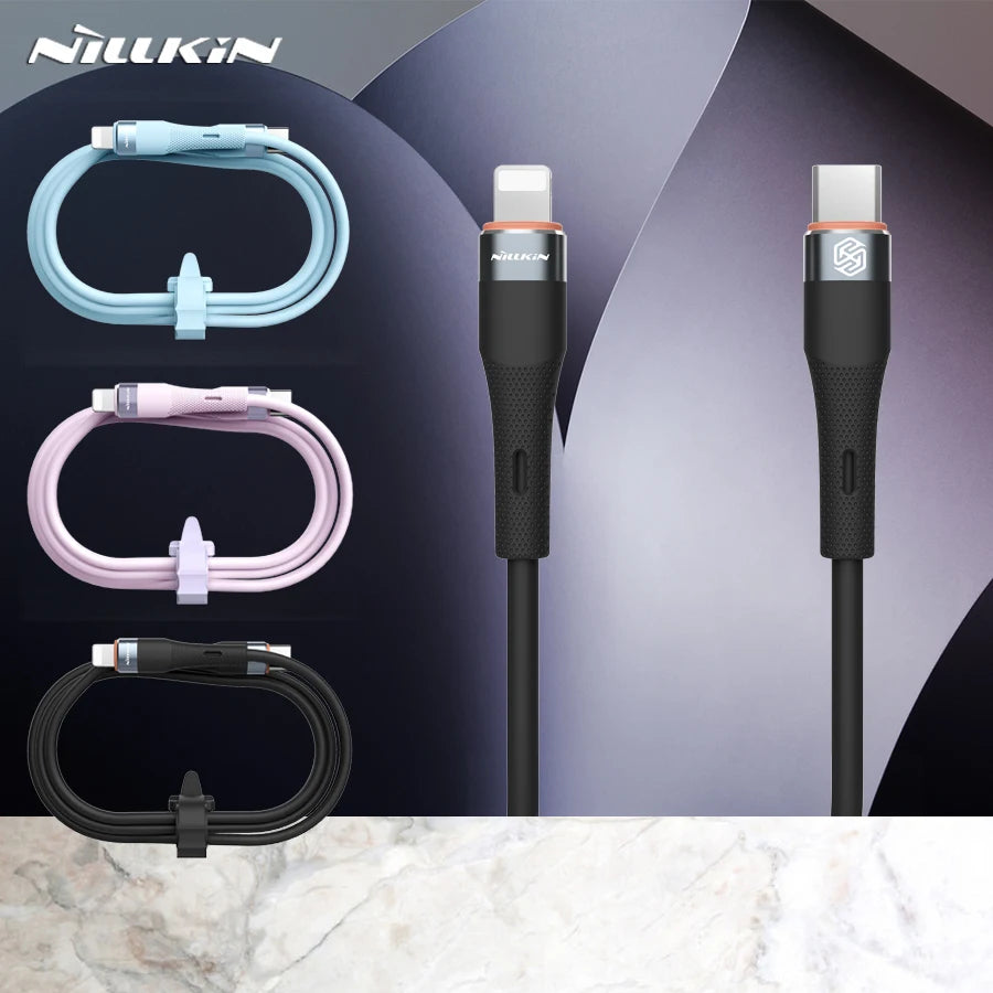 NILLKIN Liquid Silicone Cable Type C To Lightning Cable 2.4A For iPhone 12 14 14 Pro Max Fast Charging For iPhone USB C Cable