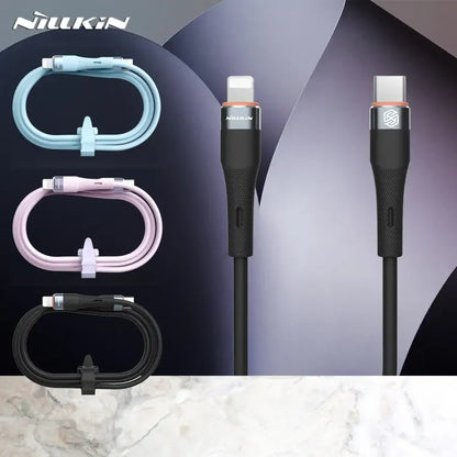 NILLKIN Liquid Silicone Cable Type C To Lightning Cable 2.4A For iPhone 12 14 14 Pro Max Fast Charging For iPhone USB C Cable