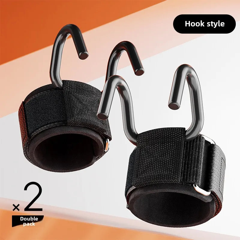 With Anti-lumbar Hook Auxiliary Fitness Bracer Pull-up Assist Gloves Pull Hanging Horizontal Bar Hard Off Hand Hook Grip
