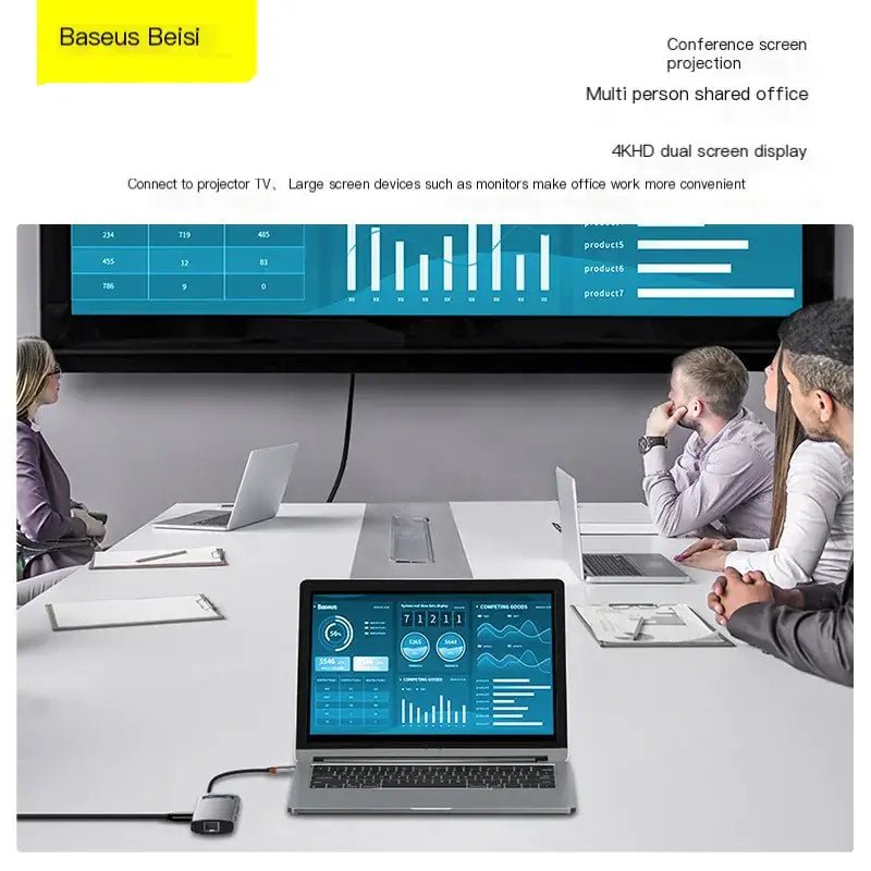 8-in-1 Type-C Hub | Baseus Metal Micro-light Series