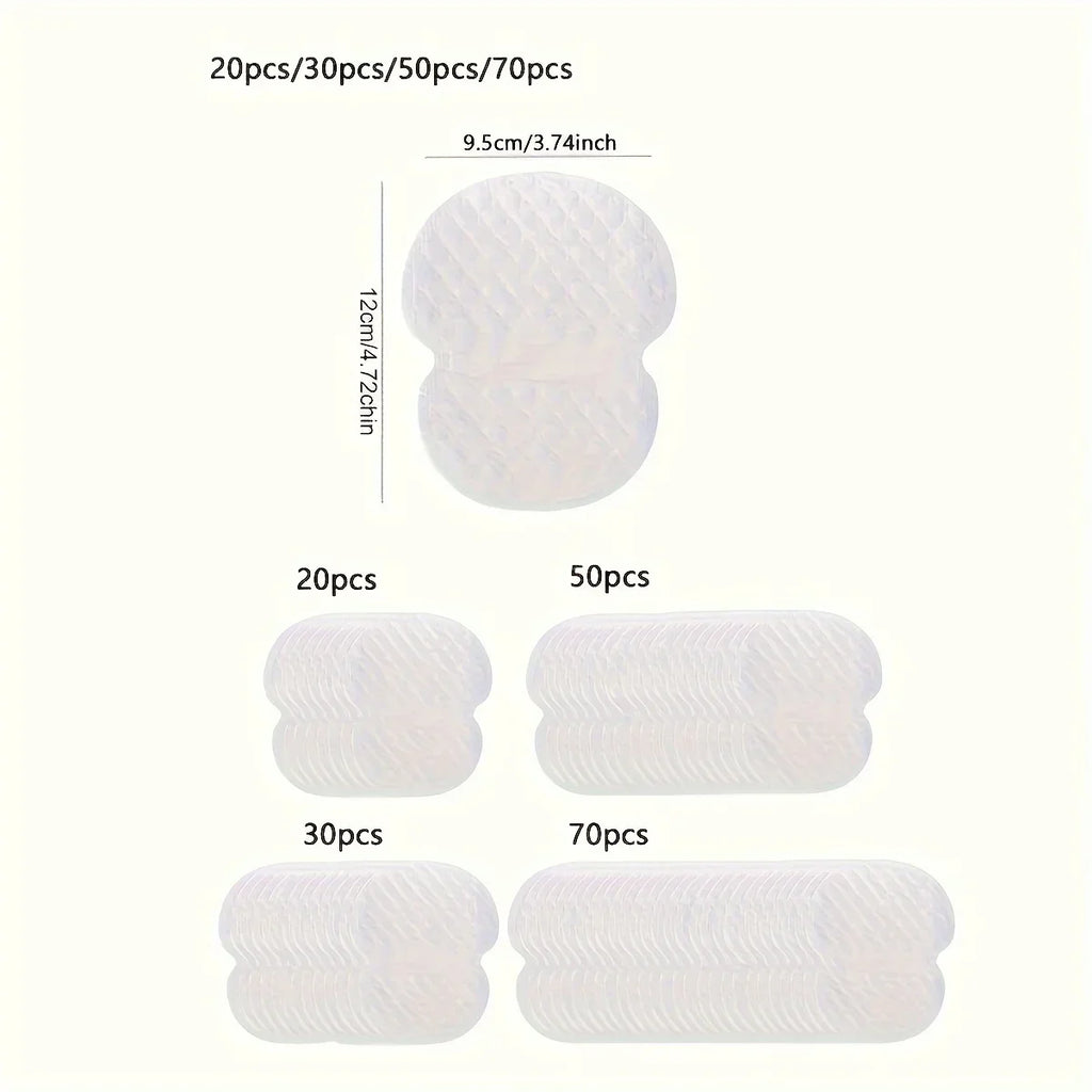 20-100pcs Armpit Sweat Pads Disposable Underarm Sweat-absorbing Stickers Breathable Invisible Sweatproof Clothes Stickers