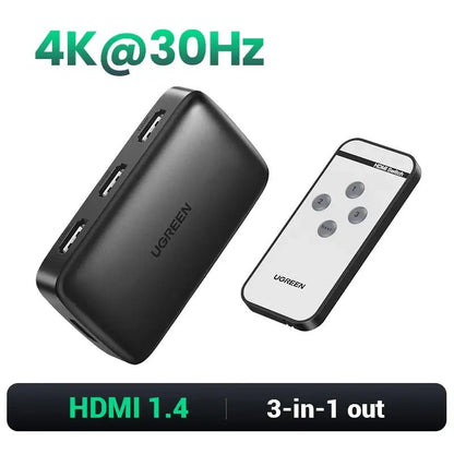 UGREEN HDMI 2.1 2.0 8K Switch 3 in 1 Out with Remote Control