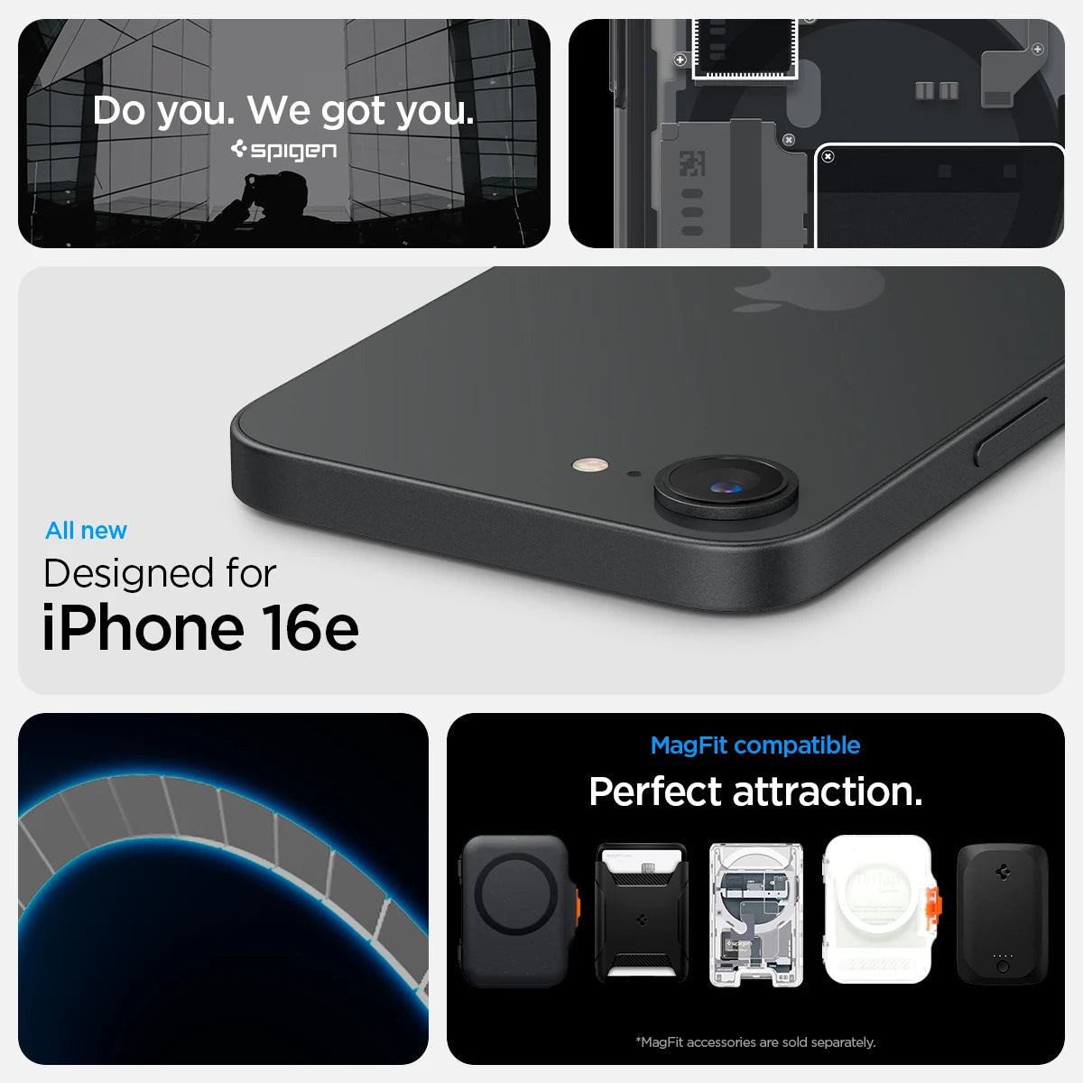 Spigen Ultra Hybrid MagFit Zero One MagSafe Case for iPhone 16e (2025) – Futuristic Transparent Tech Design