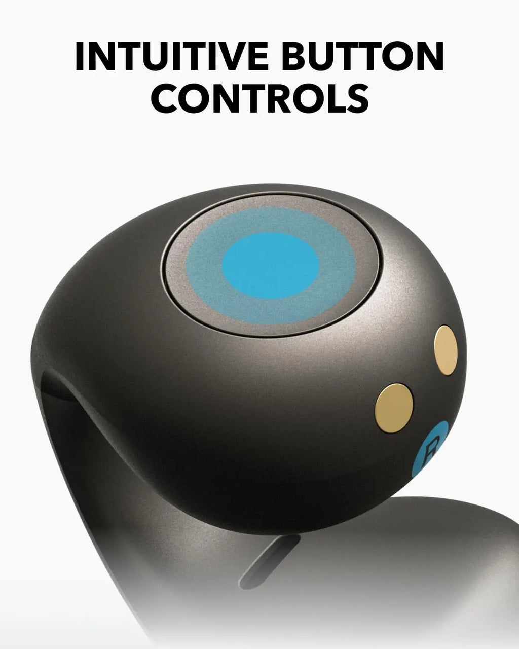 Soundcore C40i by Anker, Open-Ear Earbuds, Clip-On Headphones, Flexible Joint Design, Button Controls, Lightweight Comfort
