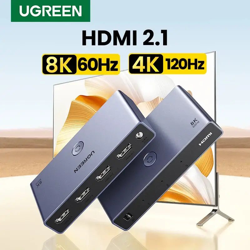 UGREEN HDMI 2.1 2.0 8K Switch 3 in 1 Out with Remote Control
