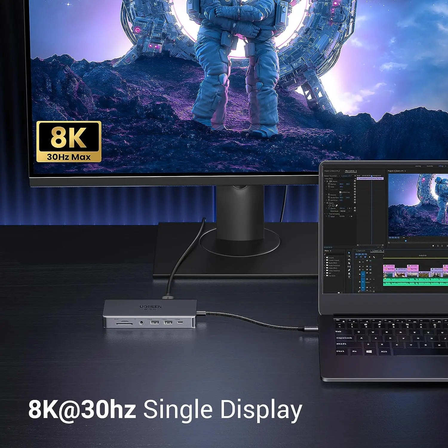 UGREEN Revodok Pro 211 Laptop Docking Station 11 in 1 USB C Dock Dual HD-MI 10Gbps Data Port 100W PD Gigabit Ethernet