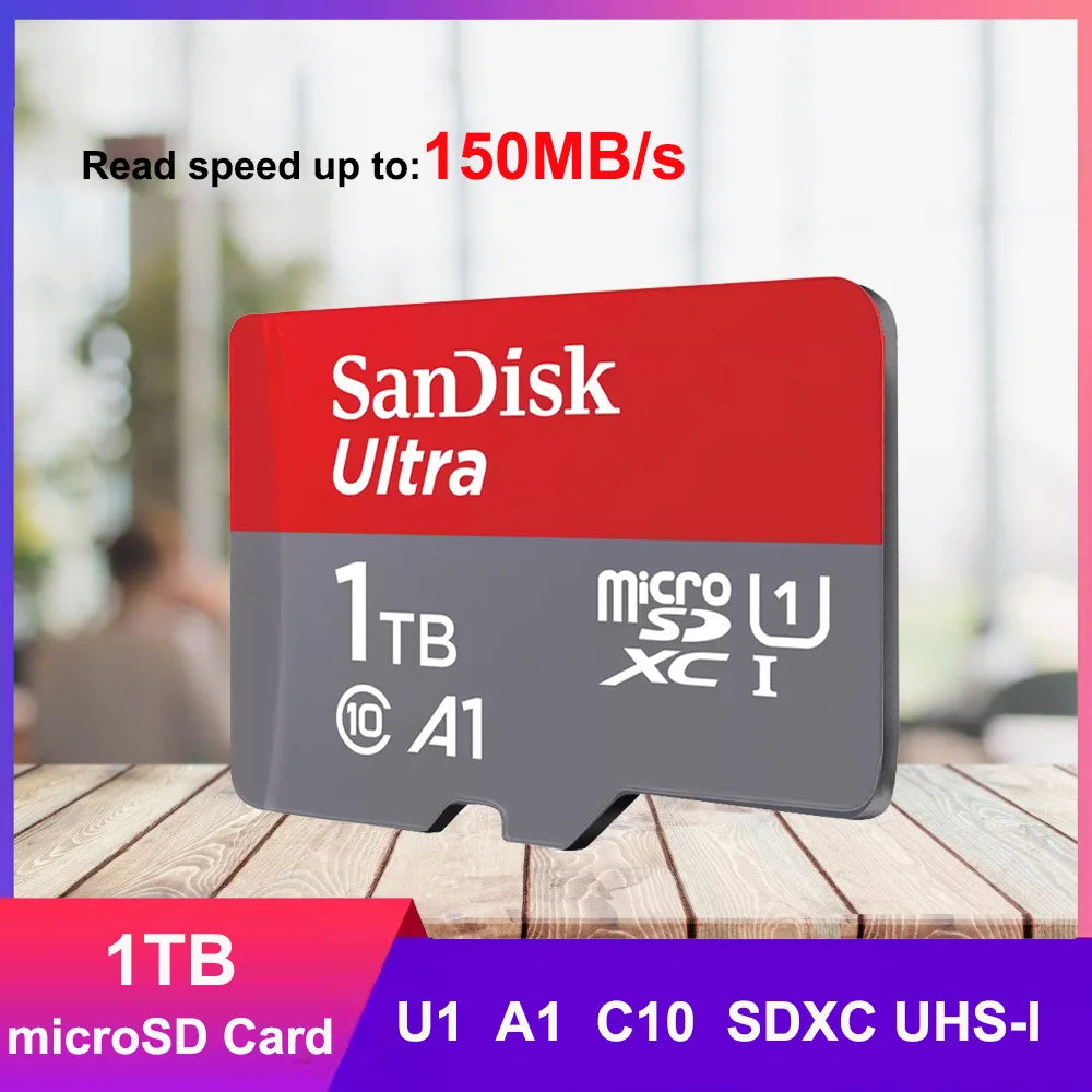 SanDisk Memory Card 64GB 32GB Micro SD Card Class 10 128GB 512GB 256GB Ultra A1 SDHC/SDXC UHS-I  120MB/s-150MB/s TF Cards