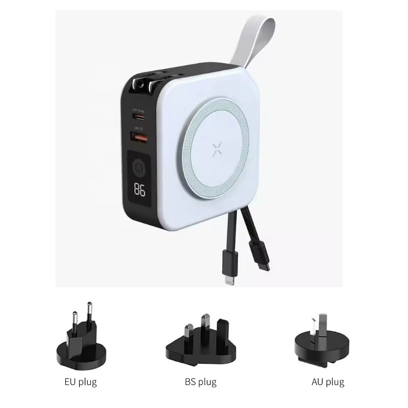 wireless power bank magnetic  with plug cable Fast charging ugreen Magsafe external Spare battery mobile  camping qi2
