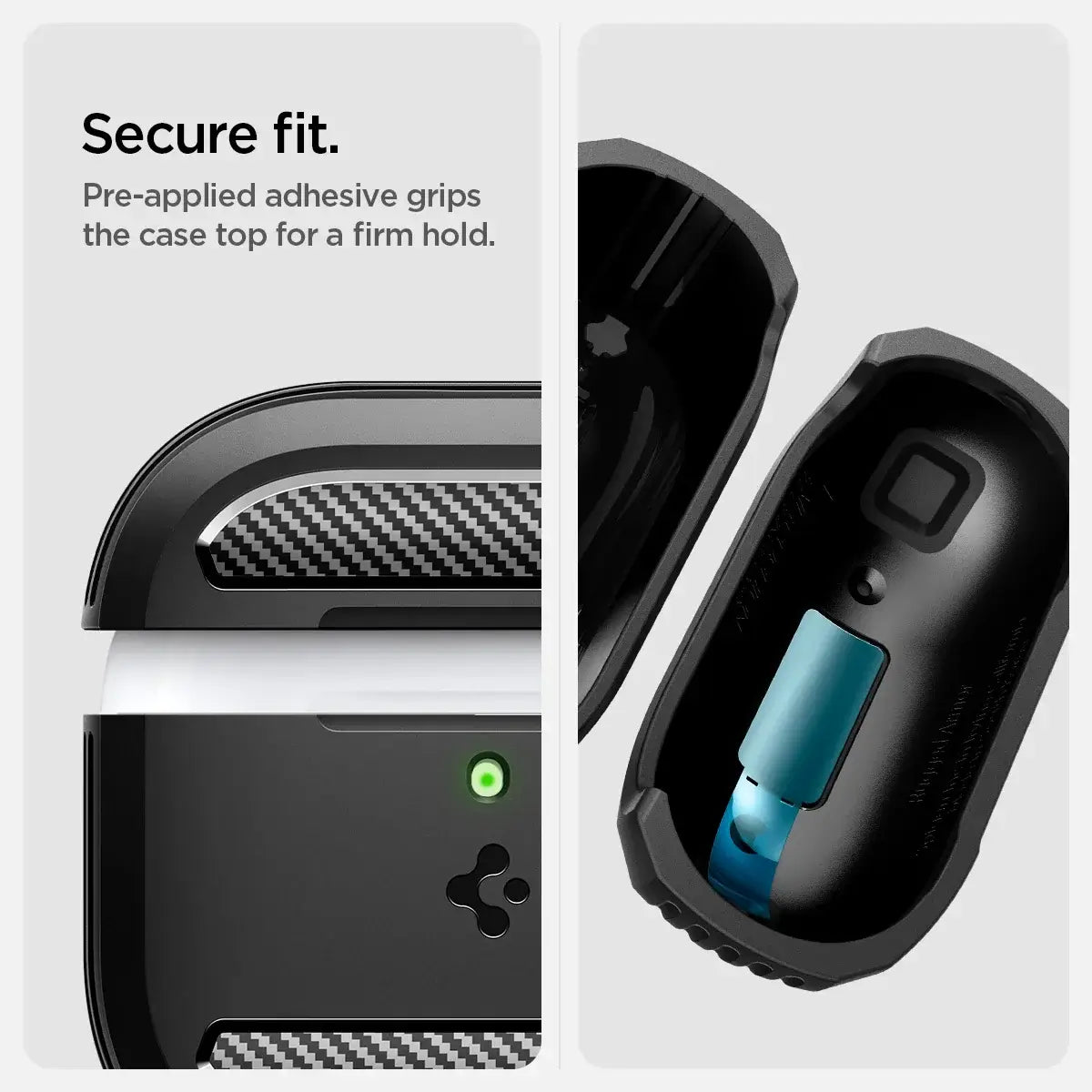 Spigen Rugged Armor Case for Apple AirPods 4 front view Techs Park