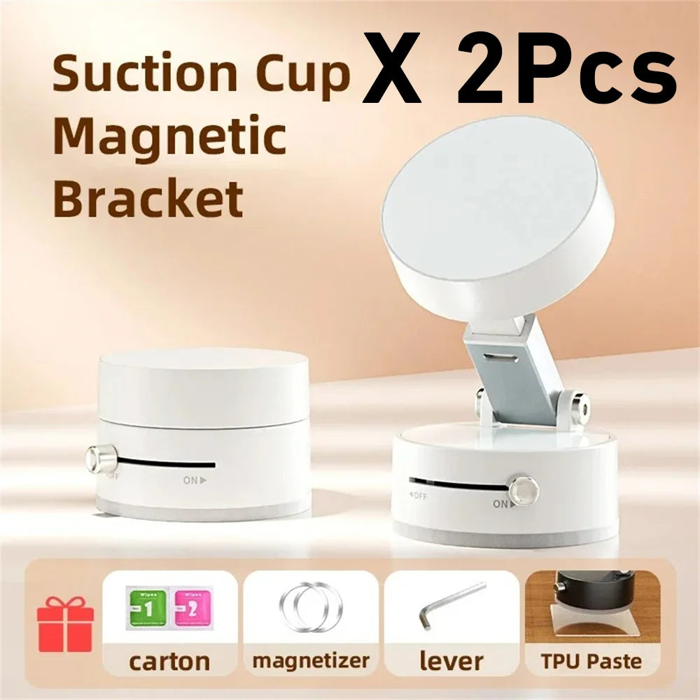 Car mobile phone magnetic Stand 2025 New type suction cup vacuum adsorption car special fixed mobile phone stand