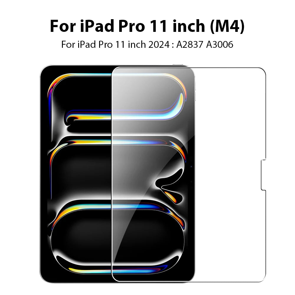 Tempered Glass For Ipad A16 M3 2025 10th Generation Screen Protector For Ipad Air 13 11 M4 Pro 12.9 Air 5 4 3 Mini 6 7 10.2 Film