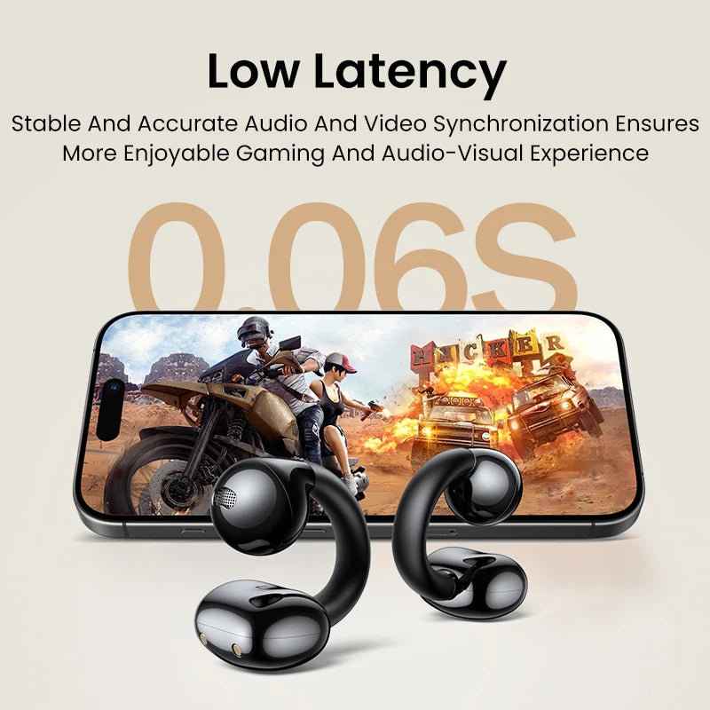 UGREEN Open Ear Clip Wireless Earbuds Bluetooth Sport Earphones Headphones in Mic with Earhooks & Ear Hook