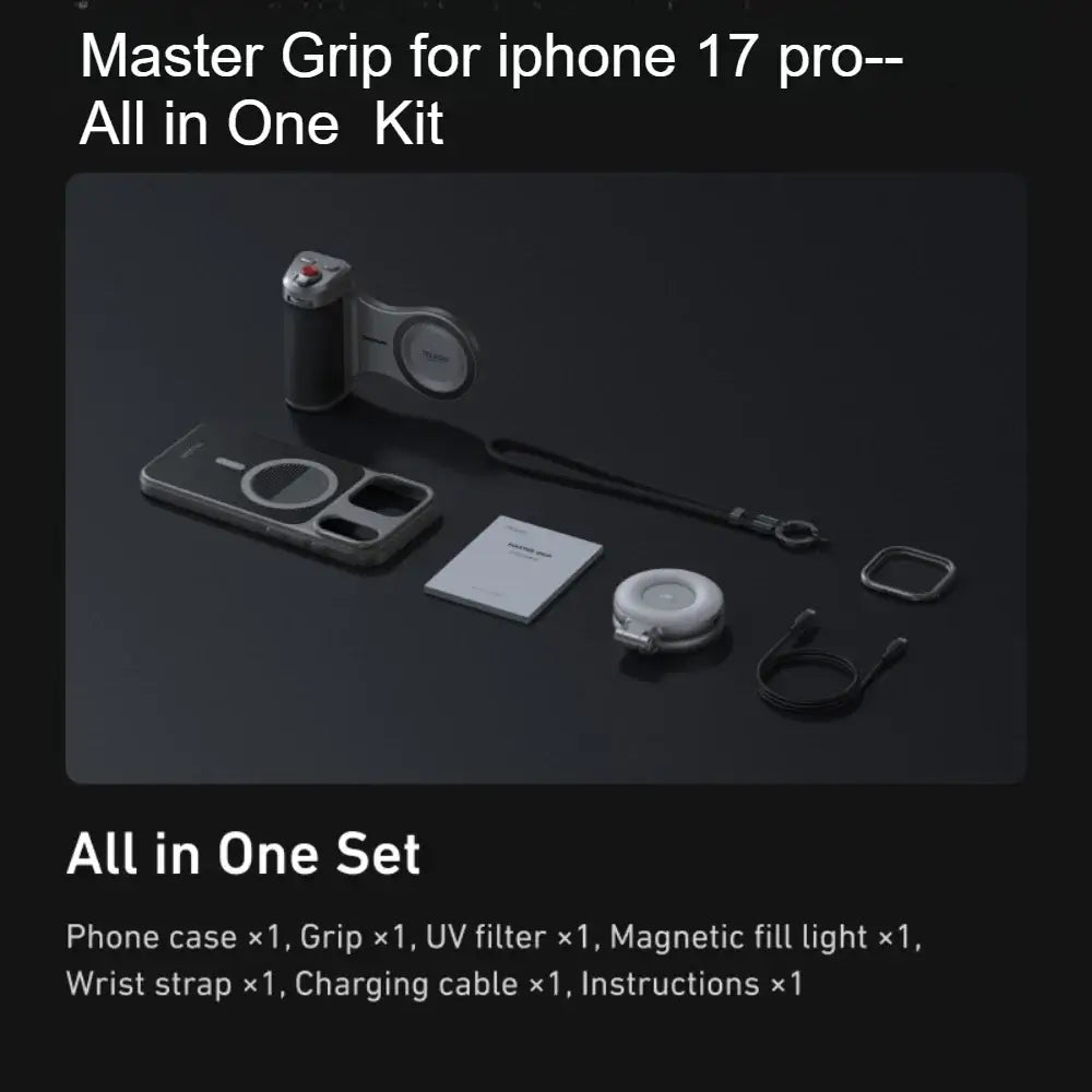 TELESIN Master Phone Camera Grip for iPhone 17 Pro