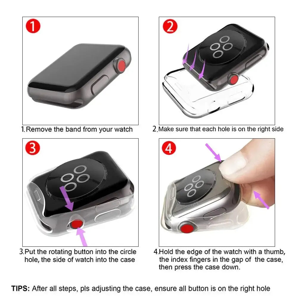 Screen Protector For Apple Watch 10 Case 46mm 42mm 45mm 41mm 44mm 40mm TPU bumper Cover iWatch Series 9 8 7 SE 6 5 4 Protective