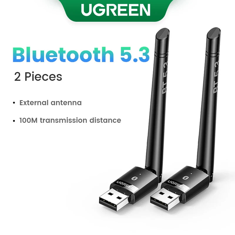 UGREEN USB Bluetooth 5.3 5.4 Adapter 120 M Dongle Wireless Receiver