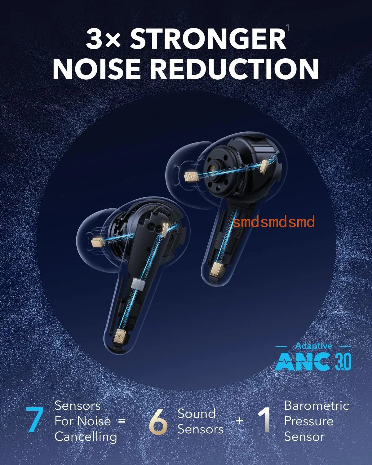 Soundcore Liberty 4 Pro by Anker, Noise Cancelling Wireless Earbuds, 7-Sensor and Real-Time Adaptive Noise Cancelling, A3954