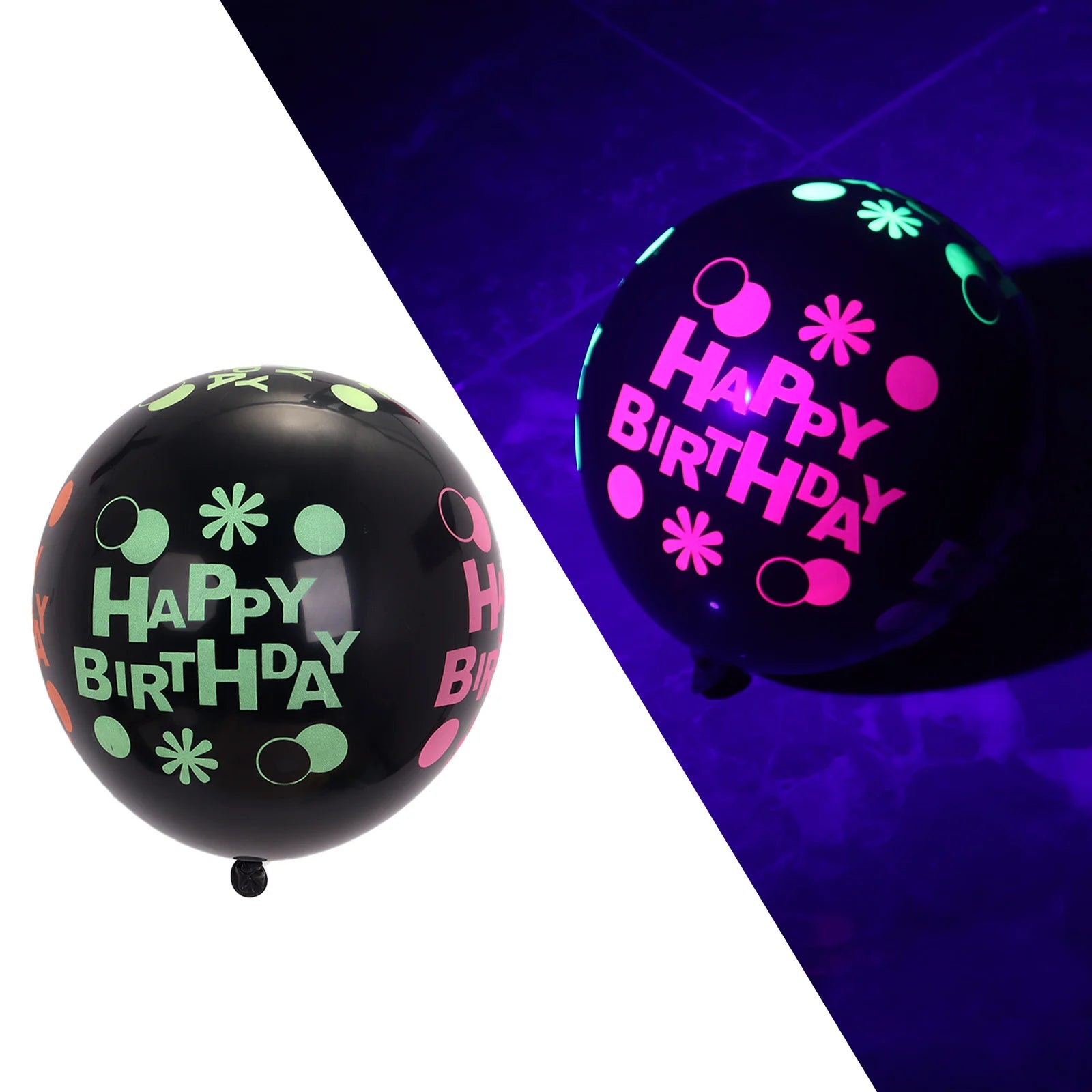10PCS 12inch Fluorescent Balloon Glow In The Dark Glow Luminous Love Heart Latex Baloon For Wedding Birthday Party Decoration
