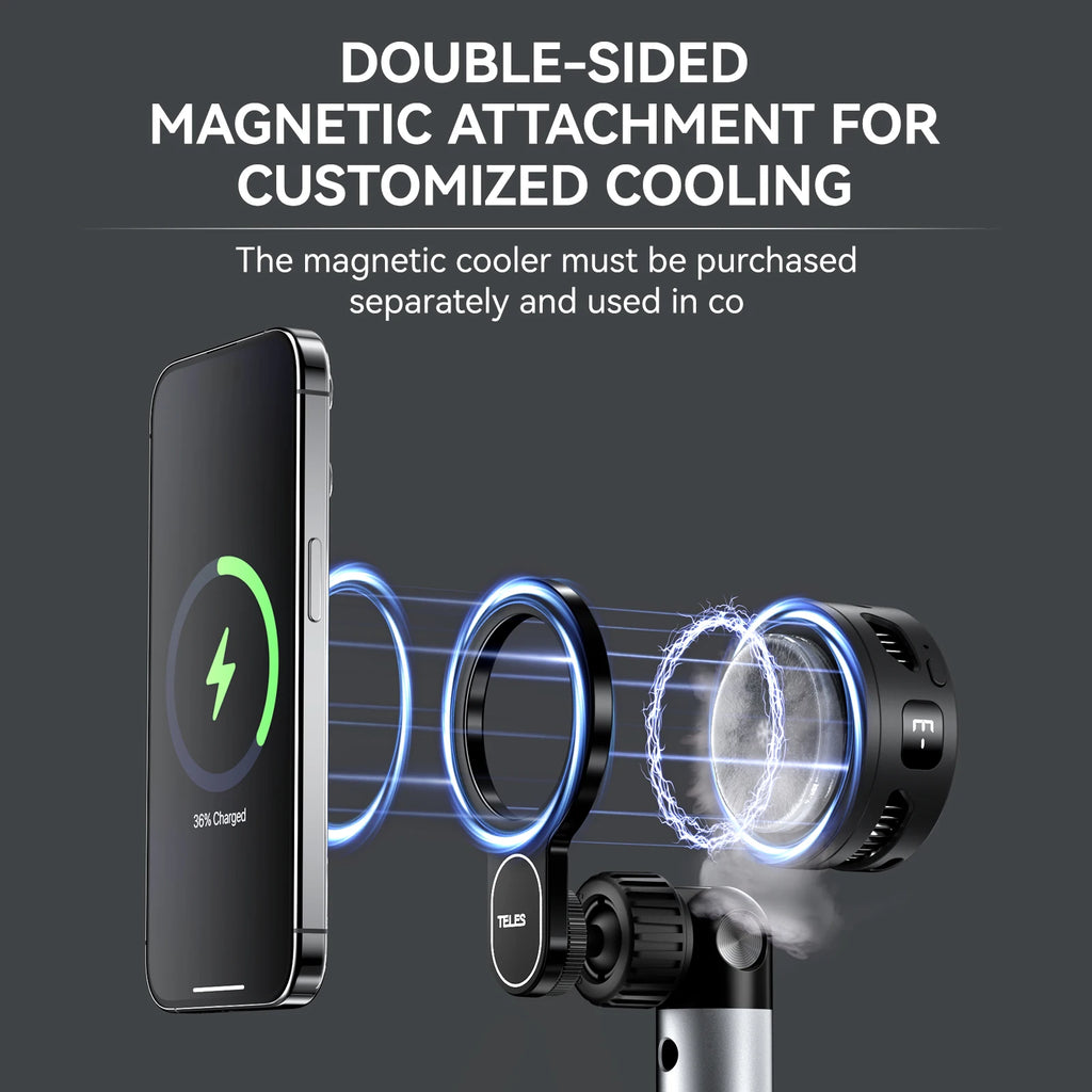 TELESIN Universal Magnetic Mobile Phone Quick Release Stand Holder Aluminium Alloy Phone Stand For iPhone 16 17 XIAOMI SAMSUNG