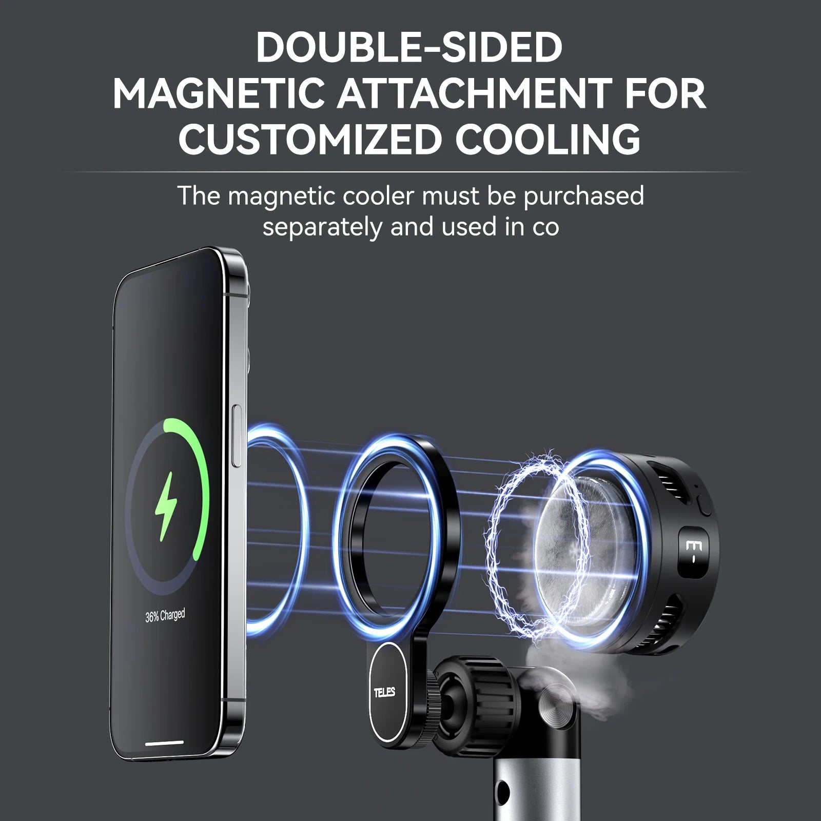 TELESIN Universal Magnetic Mobile Phone Quick Release Stand Holder Aluminium Alloy Phone Stand For iPhone 16 17 XIAOMI SAMSUNG