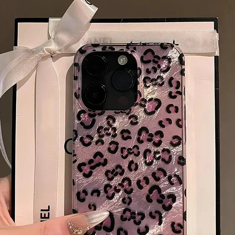 Pink Leopard Print Phone Case for iPhone – Tinfoil Design
