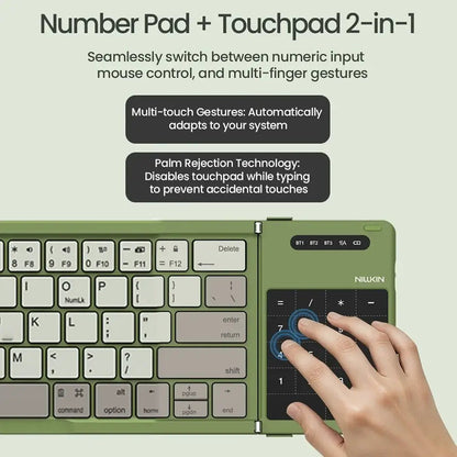 foldable wireless bluetooth keyboard folded design