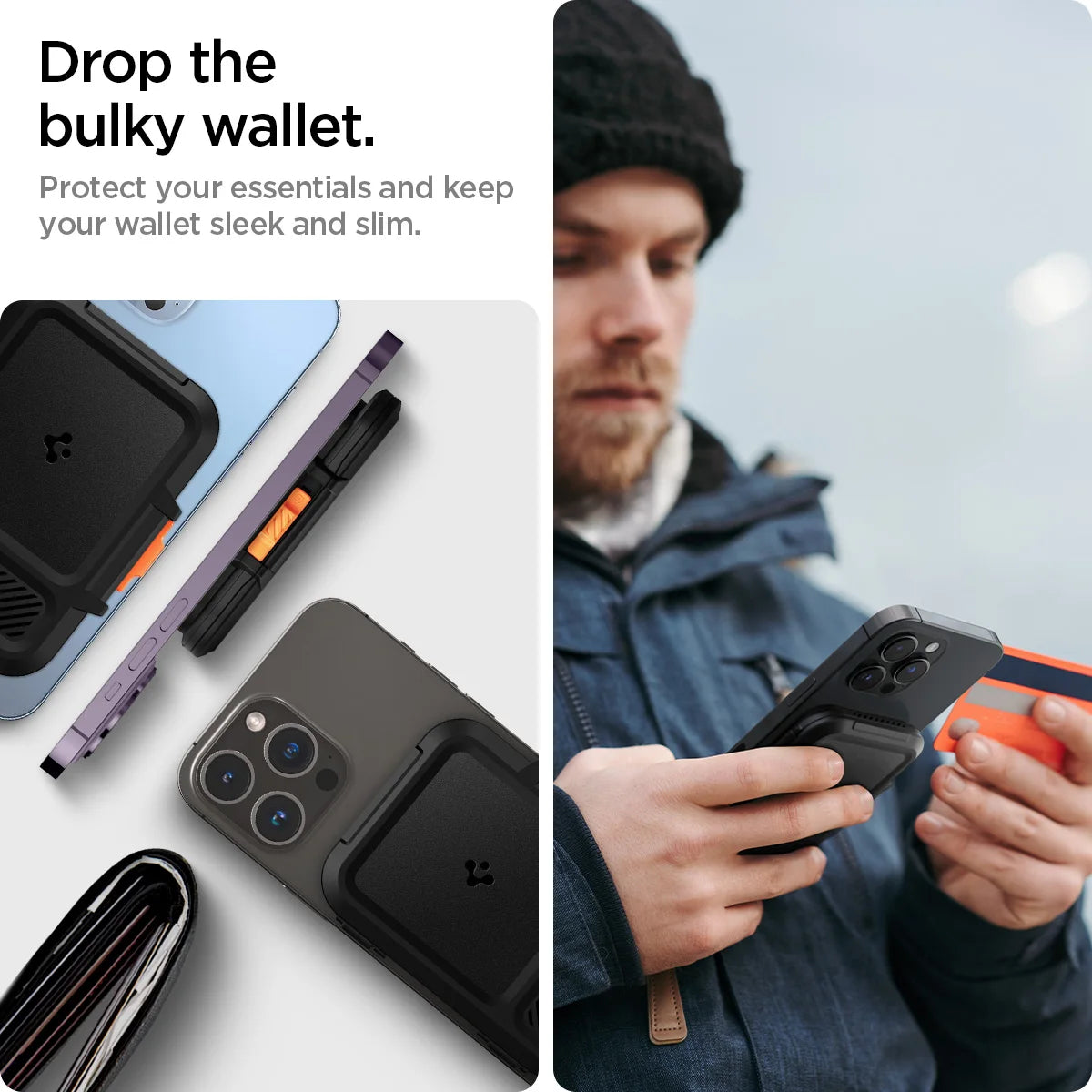 Spigen Lock Fit (MagFit) Magnetic Wallet Card Holder for MagSafe