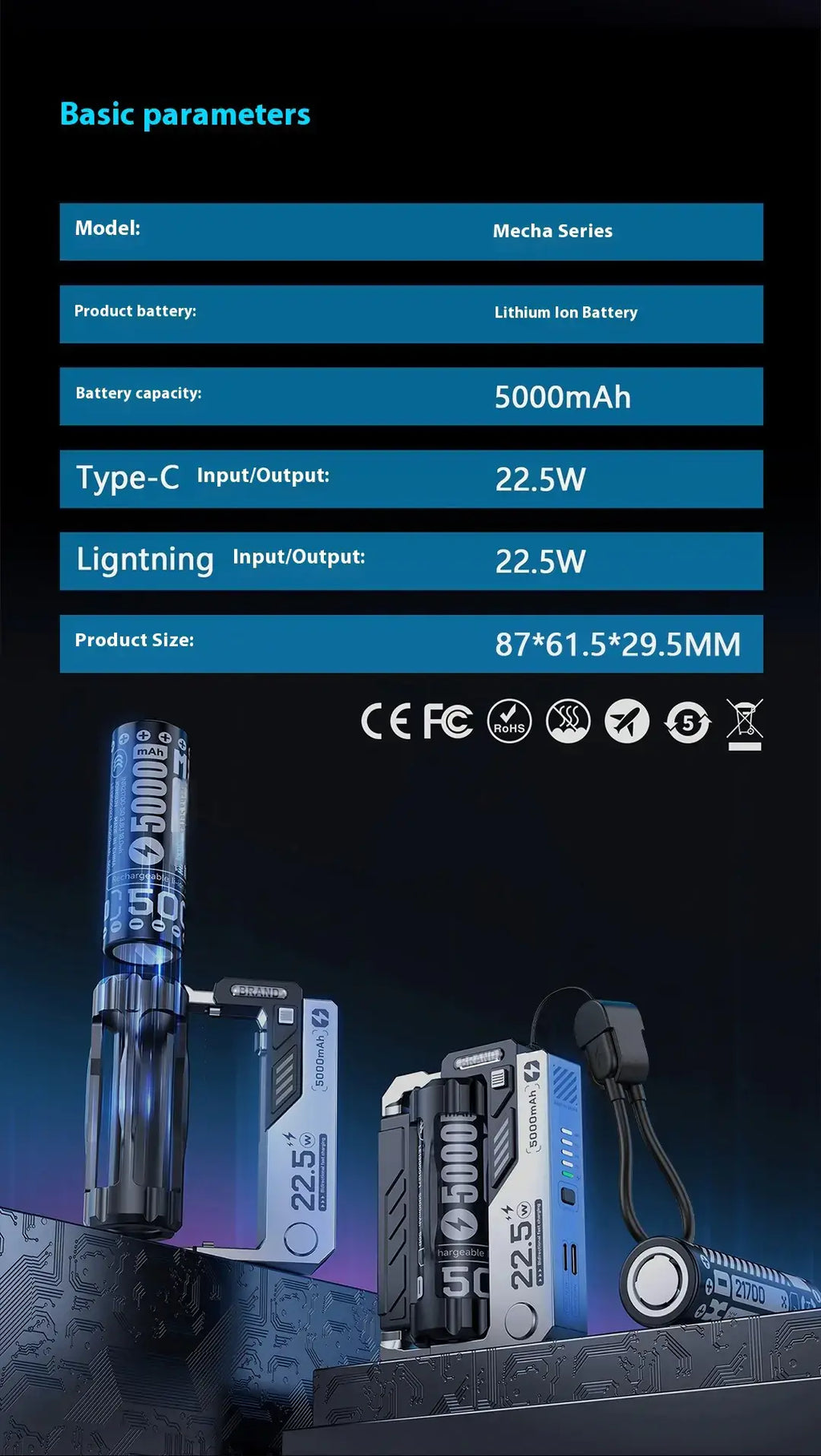 Cartridge Replacement Type-C Power Bank – Modular Fast Charging 